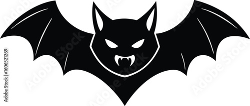 angry bat vector icon.