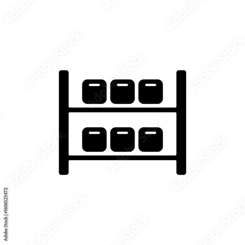 Icon a shelf, isolated against a clean background.
