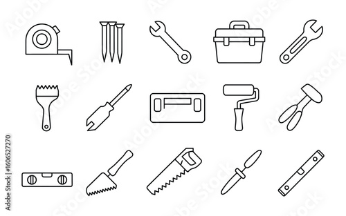 Home Renovation and Construction Tools Vector Set - DIY, Repair, and Handyman Equipment