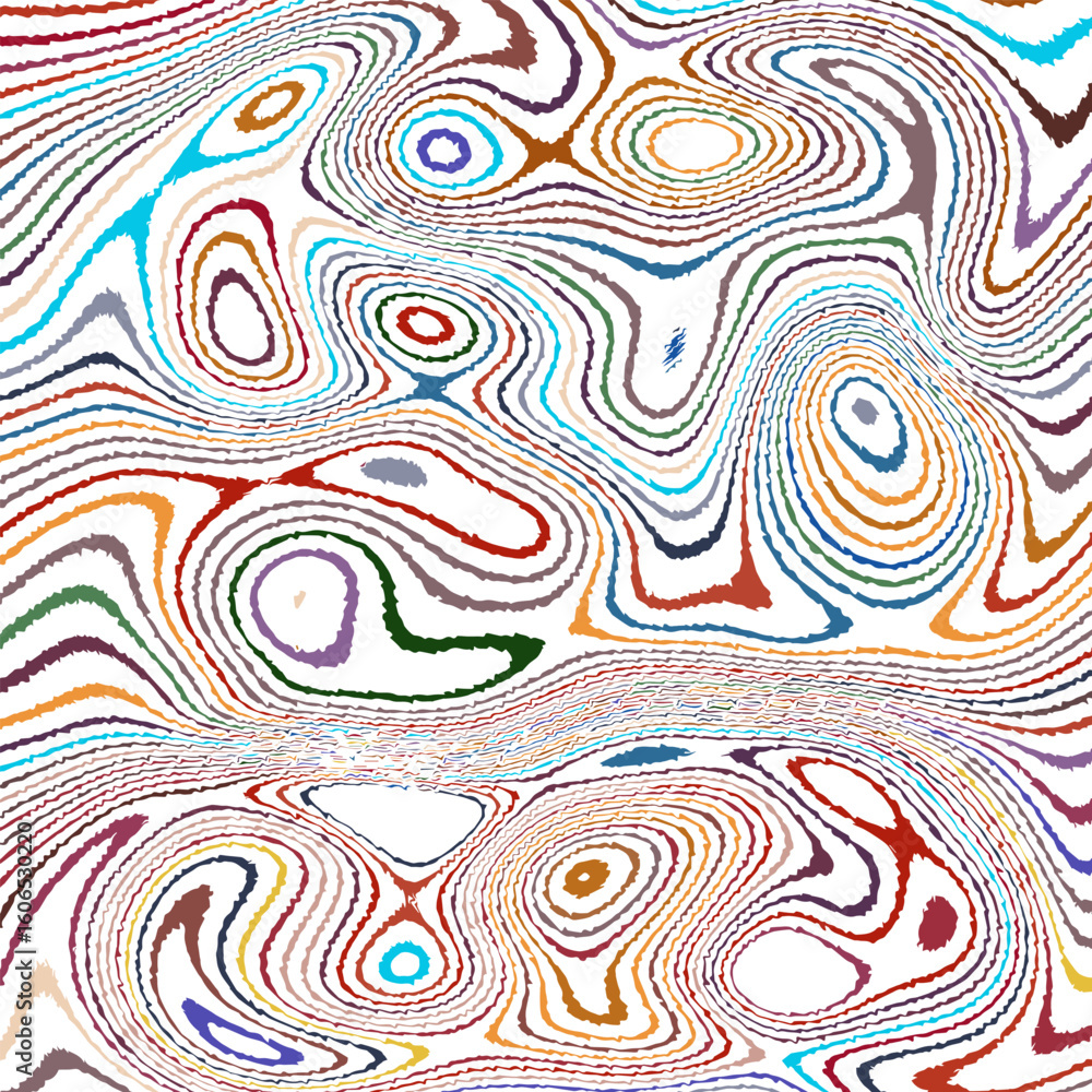 Fototapeta premium ABSTRACT ILLUSTRATION MARBLED TEXTURE LIQUIFY PSYCHEDELIC COLORFUL DESIGN. OPTICAL ILLUSION BACKGROUND VECTOR DESIGN