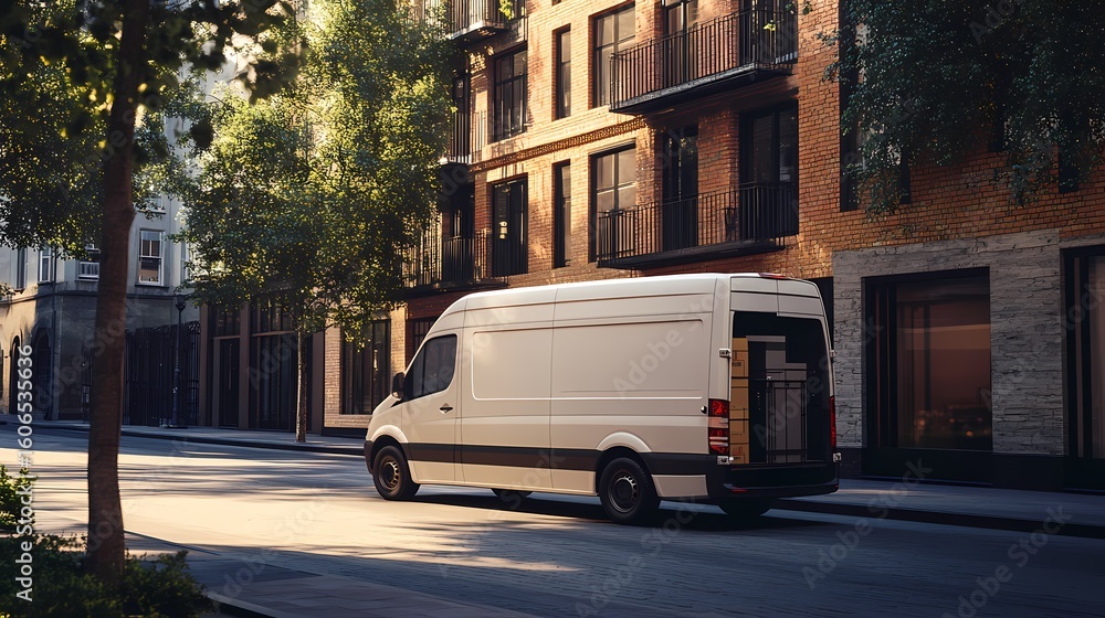 Fototapeta premium Autonomous Delivery Van