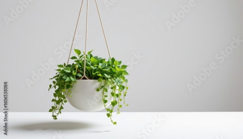 a high resolution, ultra sharp isolated urban hanging garden made from 3d printed bioplastic, placed on a pure white background with no shadow or minimal soft shadows only