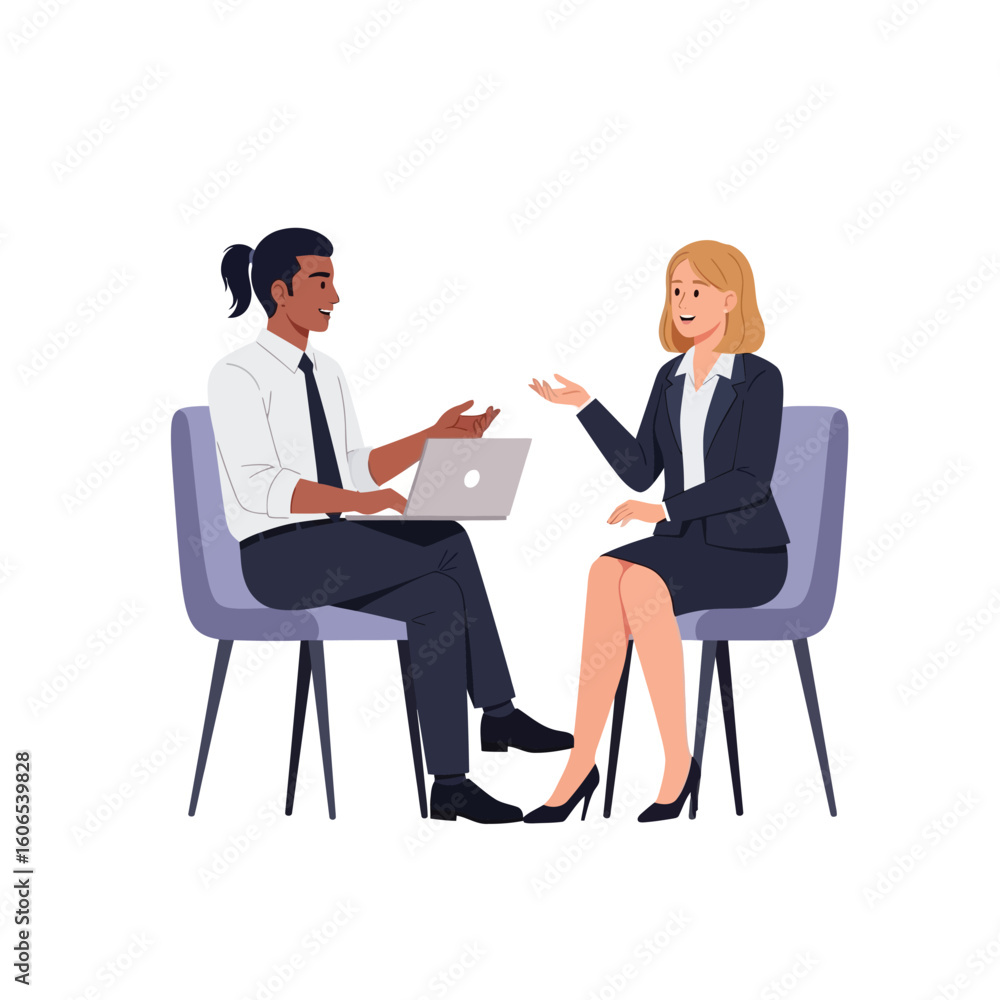 Obraz premium Business Meeting Between Two Professionals