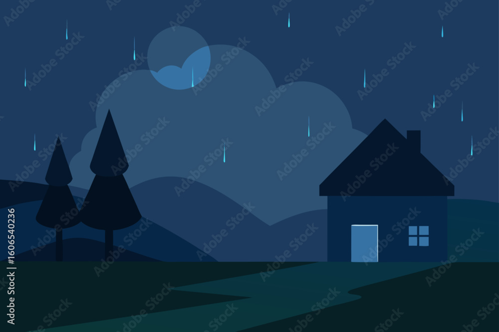 Fototapeta premium night city landscape