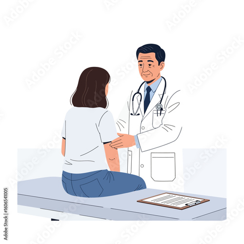 Doctor Examining Patient in Medical Consultation