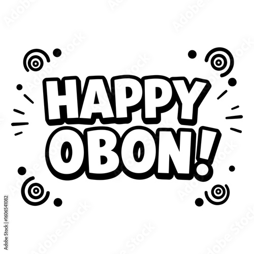 Happy Ogon! graphic design for a celebration.
