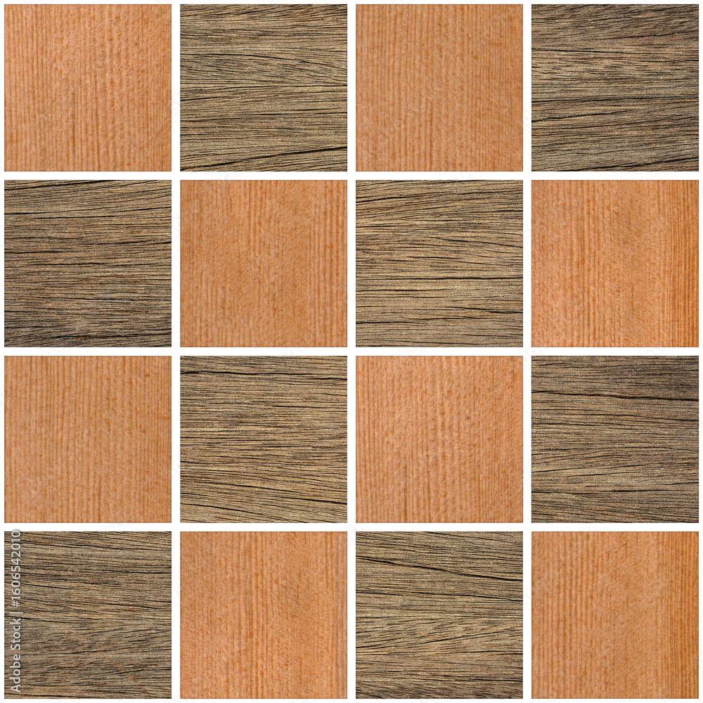 Fototapeta premium Geometric mosaic seamless wood texture pattern colorful Design traditional background.