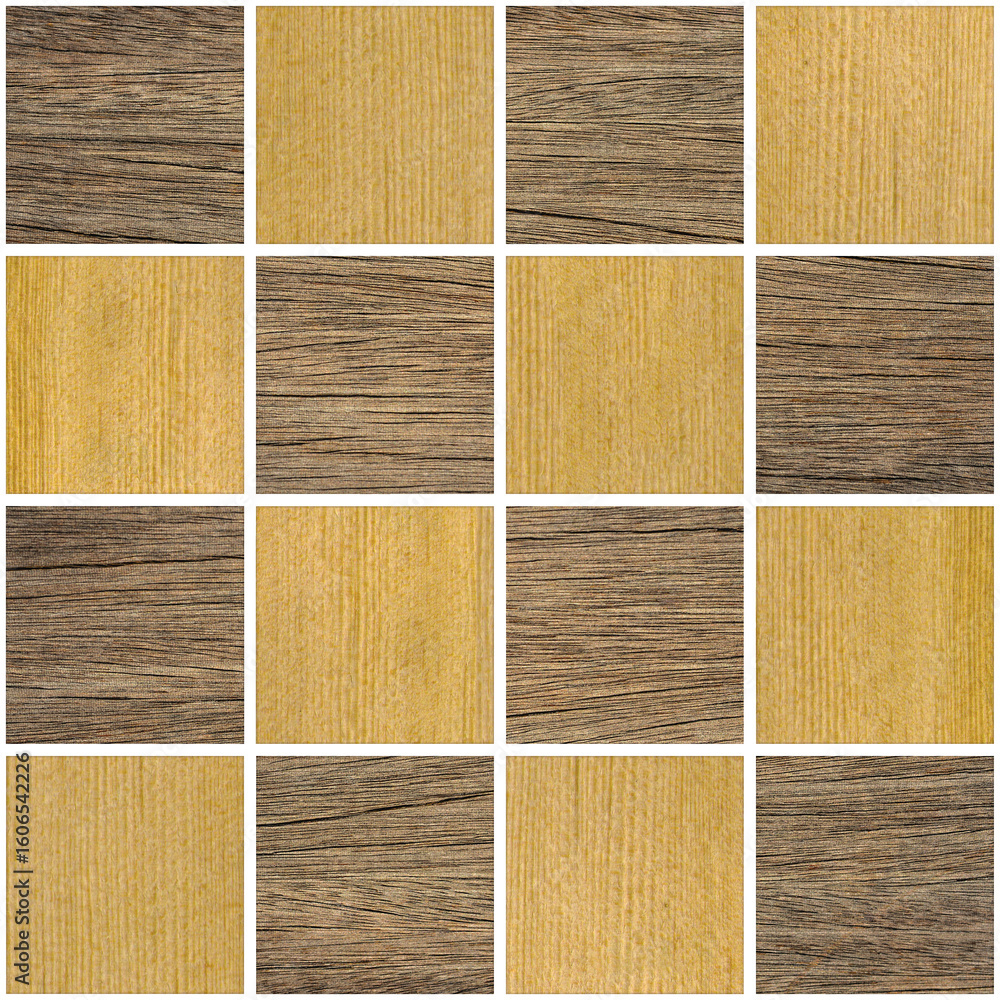 Fototapeta premium Geometric mosaic seamless wood texture pattern colorful Design traditional background.
