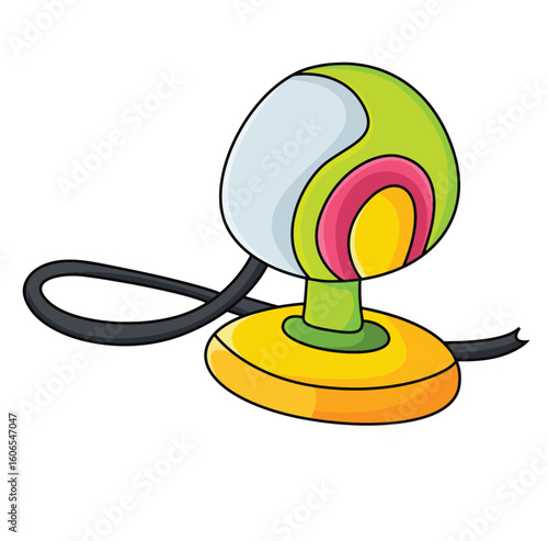 Cute cartoon hand drawn vector web cam clipart.