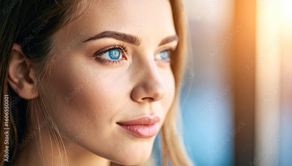 Obraz premium Woman with thoughtful expression