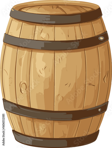 Wooden Barrel Illustration