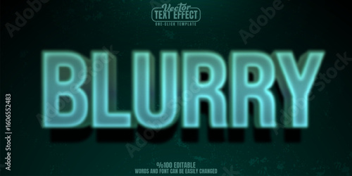 Fotografie Blurry editable text effect, customizable misty and blur 3d font style
