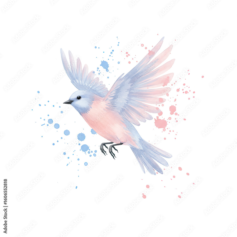 Obraz premium hummingbird with flower