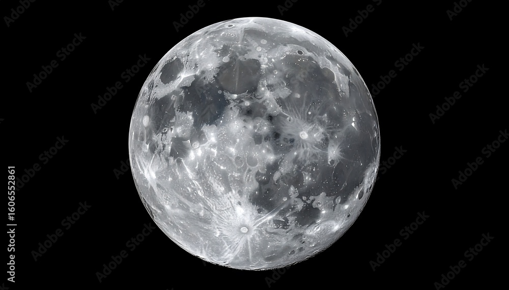 Obraz premium Full moon, detailed surface