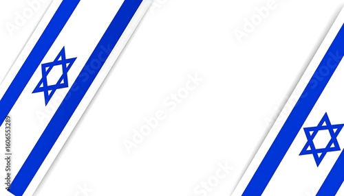 Abstract graphic design with Israeli flag elements