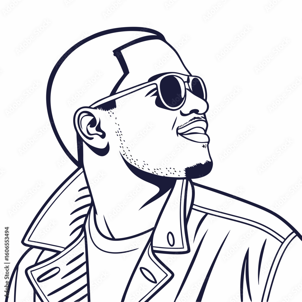 Obraz premium man with sunglasses