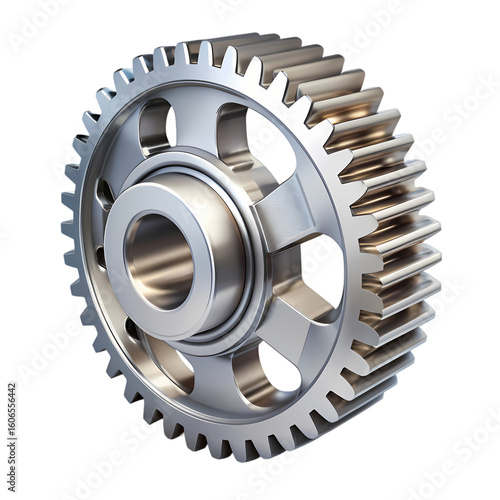 Precision Engineered A Detailed Render of a Spur Gear with Needle Roller Bearing