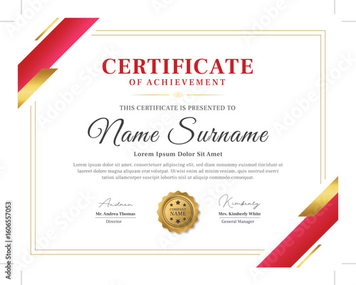 Certificate design template vector