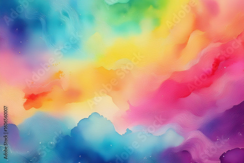 Vibrant colorful abstract painterly background, Modern rainbow texture with artistic brush strokes for pride and creative design