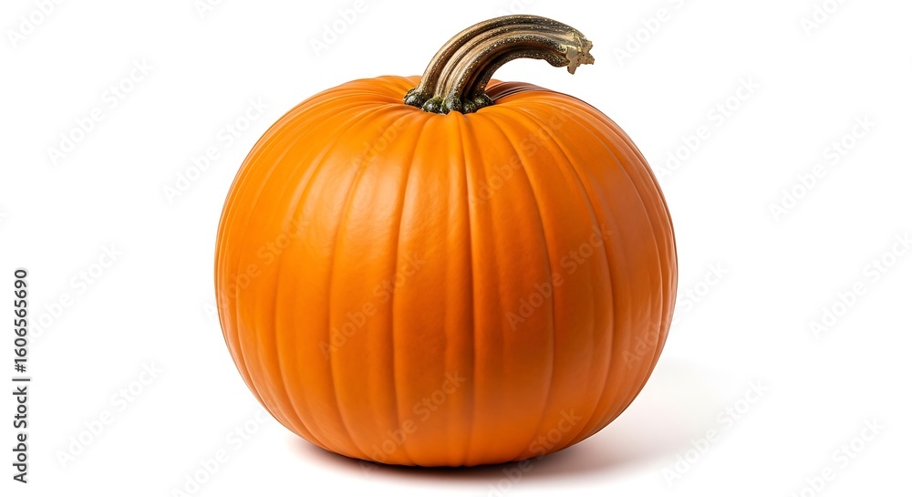 Obraz premium Close-up of a single, ripe pumpkin.