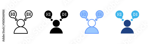 Personality icon set multiple style collection
