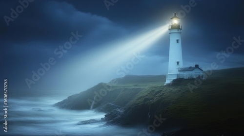 Wallpaper Mural Lighthouse beacon at night Torontodigital.ca