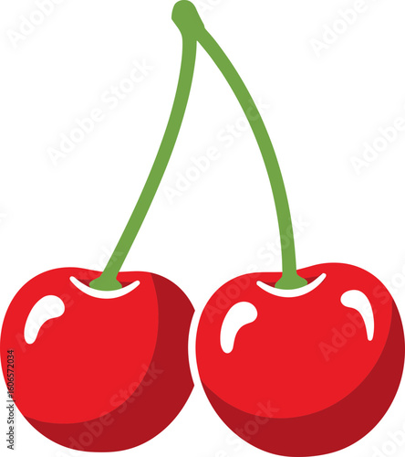 vector illustration icon of cherry
