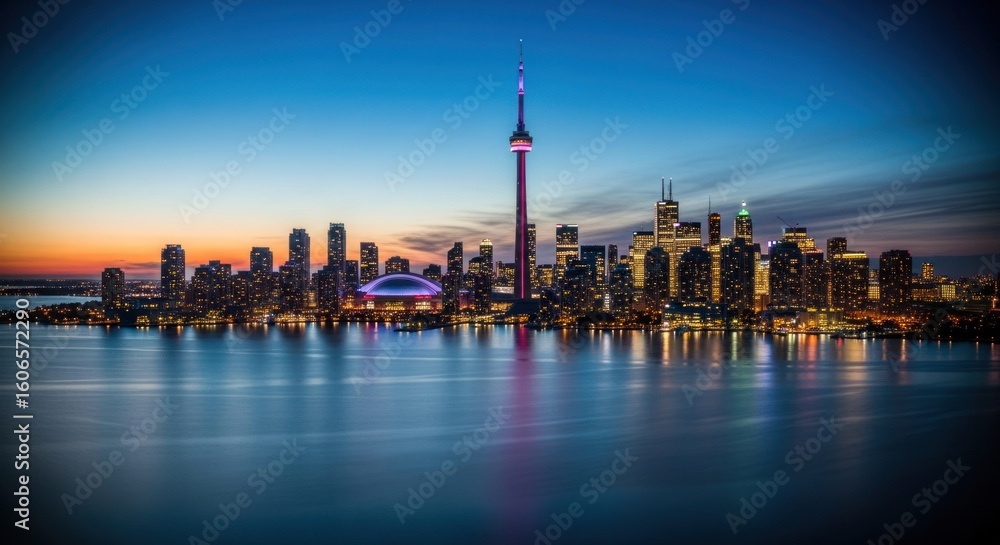 Obraz premium Toronto skyline at twilight