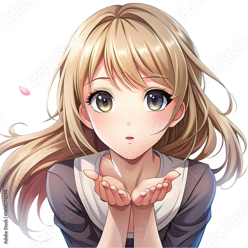 Blushing Anime Girl A Gentle Breeze of Affection