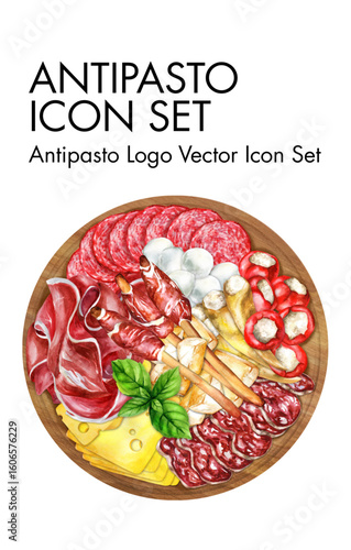 Antipasto Logo vector Icon set
