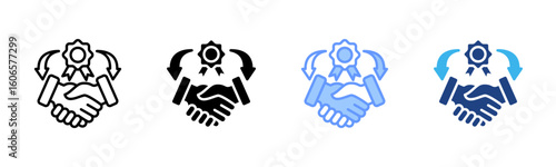 Trust icon set multiple style collection