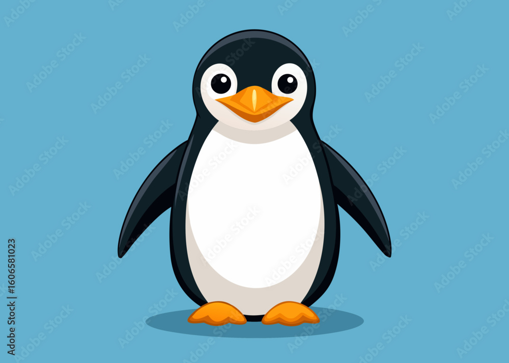 Fototapeta premium Adorable Penguin Illustration Cute Bird Character Design