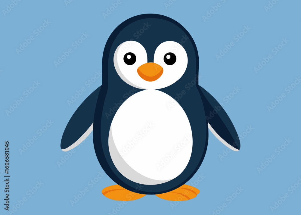 Fototapeta premium Adorable Cartoon Penguin Illustration A Cute Winter Bird Design