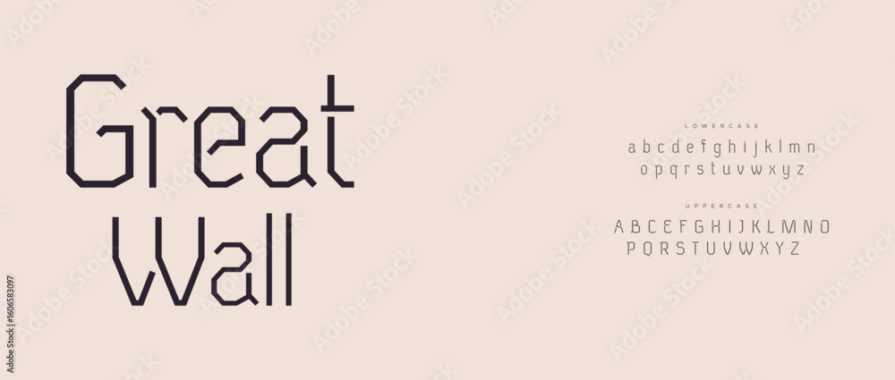 Great wall modern stylish typography letter logo design Great wall modern stylish typography letter logo design
