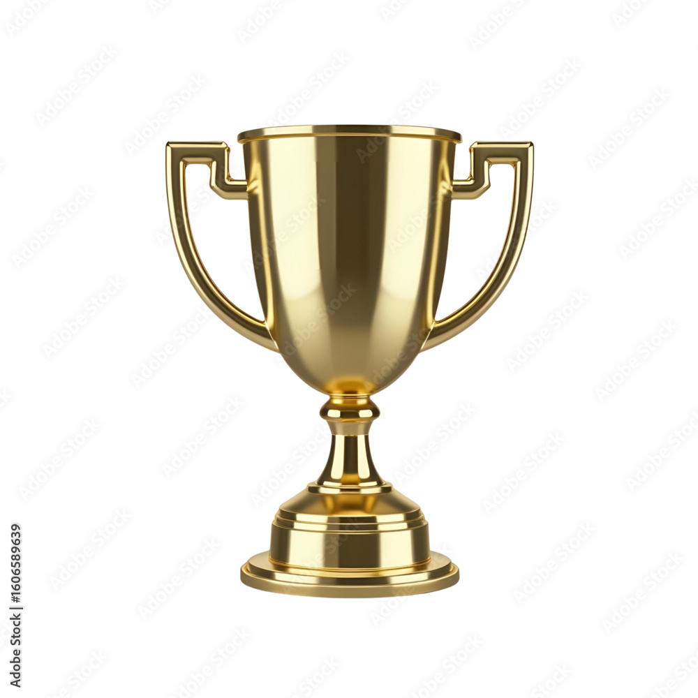 Shiny gold trophy award for champions Shiny gold trophy award for champions