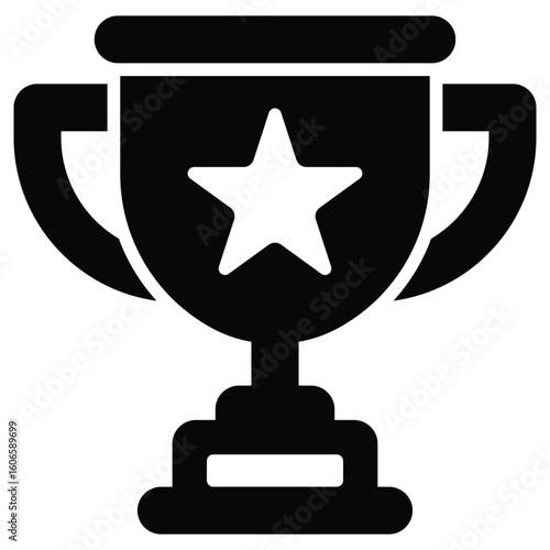 award trophy icon for success, achievement, and winners