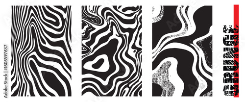 Set vintage grunge textures