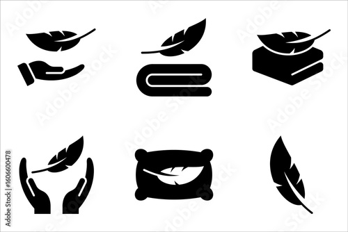 Soft icon set. Element of row matterial icon. Thin line icon for website design and development, vector illustration on white background