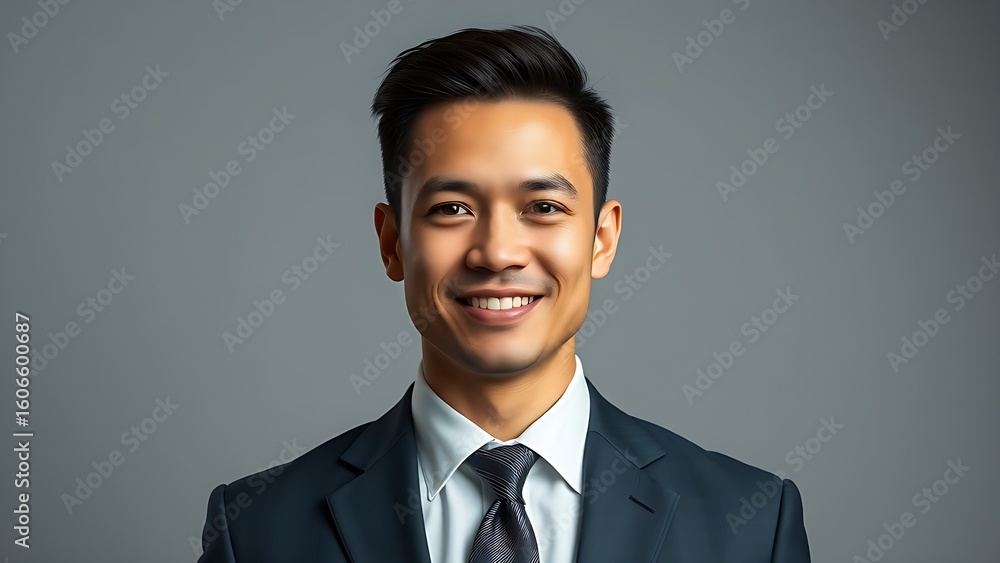 Confident business professional in formal attire, exuding professionalism and approachability in a neutral setting. Confident business professional in formal attire, exuding professionalism and approachability in a neutral setting.