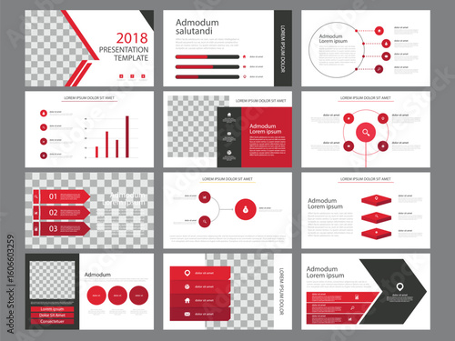 Business presentation slide layout design template