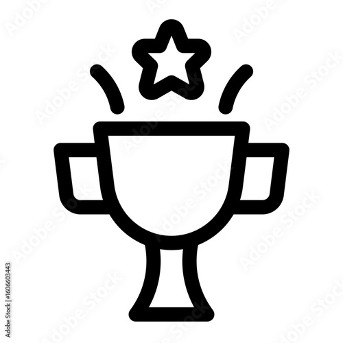 Winning Trophy Icon Graphic