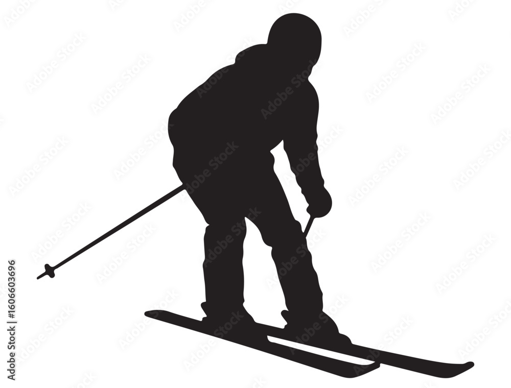 Fototapeta premium SKIING SILHOUETTE