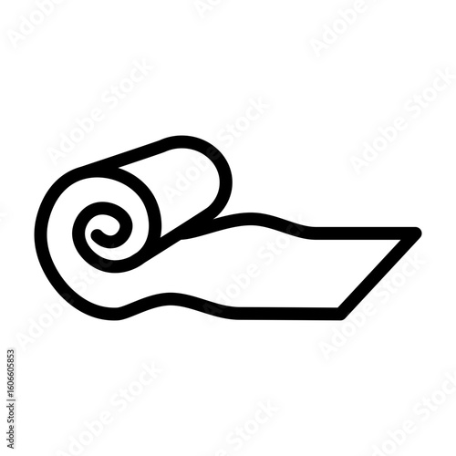 Yoga Mat Vector Filled Icon Design