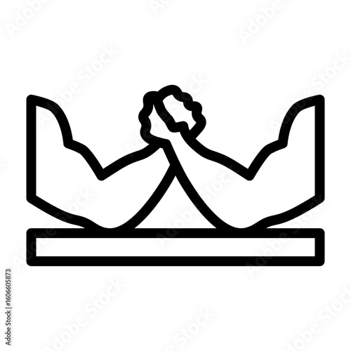 Arm Wrestling Vector Filled Icon Design