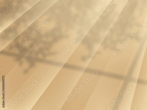 日が射しこみ木の影が壁に映る背景