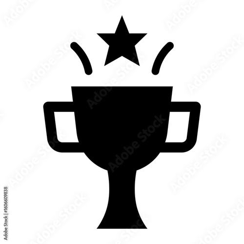 Winning Trophy Icon Graphic