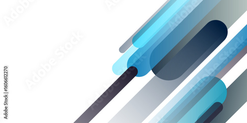Dynamic abstract design featuring vibrant lines on a sleek background.  straight lines and round tails. Fluid color pattern of color gradient background for wallpaper, banner, background, card. vector