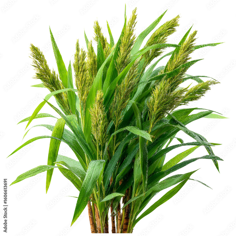 Fototapeta premium Isolated Green Plants on Transparent Background for Nature Designs