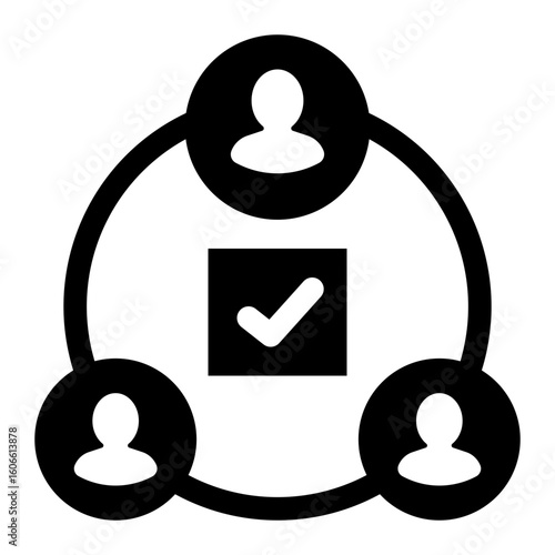 Teamwork Network Checkmark Icon