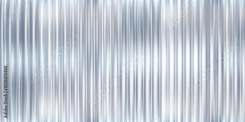 Corrugated glass texture effect with 3D abstract pattern and gradient background. Wavy ribbed lines and transparent metal overlay for interior designs. Elegant fluid render with privacy mosaic.
